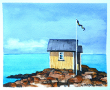 La cabane au bord de la mer